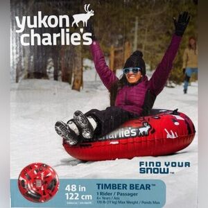 Yukon Charlie's Red Timber Bear Snow Tube